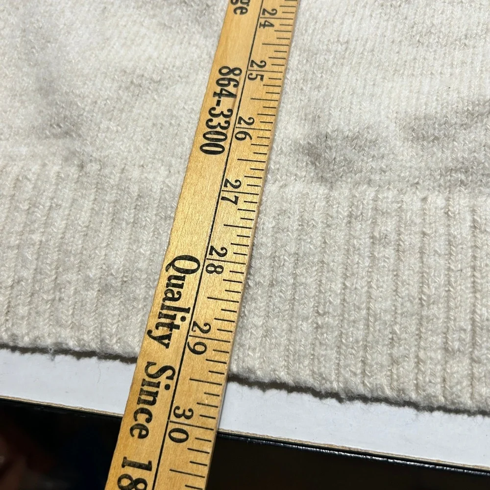 Abercrombie & Fitch Oversized Crewneck Sweater Cream XXL Tall Mens Knit